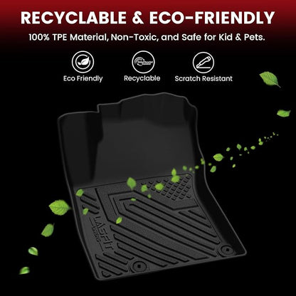 LASFIT Floor Mats & Cargo Mat for Kia NIRO Hybrid 2026 2025 2024 2023 (Not Fit EV & PHEV), All Weather TPE Custom Fit Floor Liners with Full Set Car Mats & Trunk Mats Accessories, Black