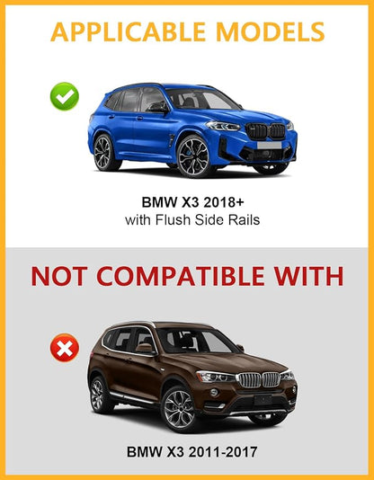 Tuyoung 300lbs Lockable Roof Rack Cross Bars Compatible with BMW X3 G01 2018-2026 (Not for G45), Heavy Duty Aluminum Roof Rails Crossbars Rooftop Cargo Carrier Luggage SUV Accessories