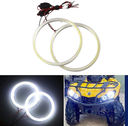 Qasim 1-Pair Super White 100MM 72SMD COB LED Halo Ring Angel Eyes with lampshade Cover Led DRL Fog Light 12V 24V