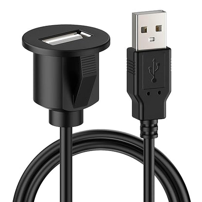 Universal Auto USB Extension Cable Dashboard Flush Mount for Car Radio Stereo Android Wince Head Unit DVD CD Media Player 3 Feet