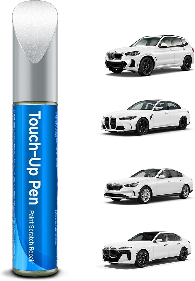 Touch Up Paint for BMW, Alpine White (300) Exact Match Touch Up Paint Car Scratch Repair (Alpine White for BMW 3/5/7 Series/X2/X4/2018 X5)