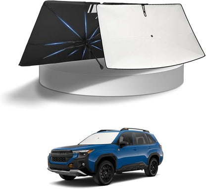 KUST Sun Shade Umbrella for Subaru Forester 2019-2025 2026 | Custom Fit Windshield Sunshade | Foldable Sunshade with Bendable Handle | Blocks Heat & UV Rays Keep Car Cool Sunshield