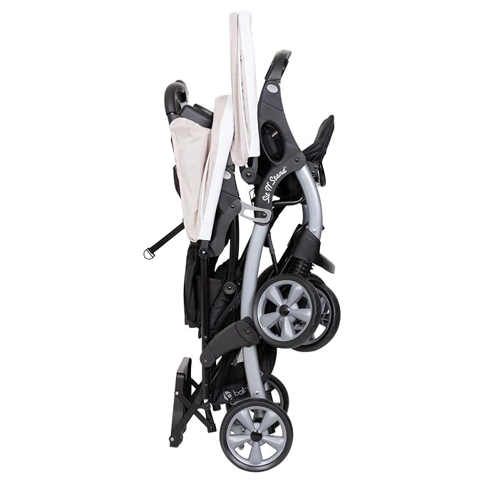 Baby Trend Infant and Toddler Double Stroller & 2 Car Seat Combo, 3 Pc Set, Khaki - Portable and Lightweight Stroller Duo and Car Seat Travel System Tandem