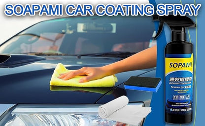 SOPAMI Car Ceramic Coating Spray | Ceramic Paint Sealant, Extremely Hydrophobic Ceramic Spray, Clean, Shine, Protect Paint, Without Pre-Washing, 500ml (1 pcs)