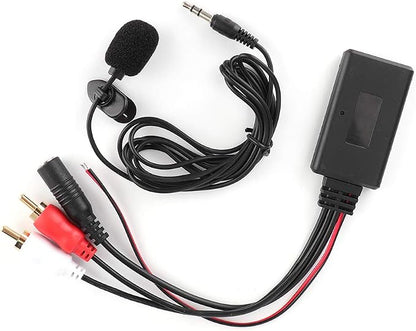 Car Radio Adapter Module,Bluetooth AUX Module 2 Cable Adapter with Easy Microphone for for for