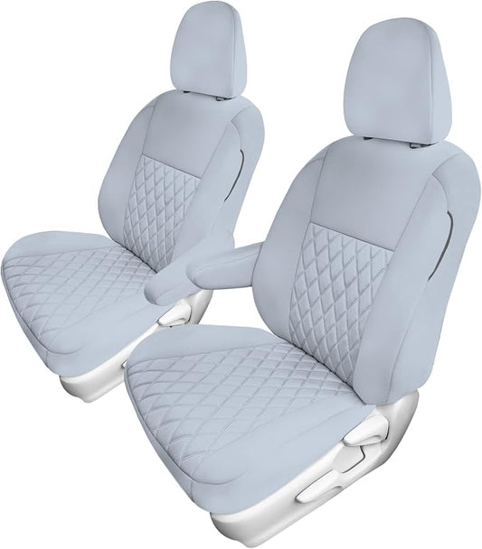FH Group Custom Fit Car Seat Covers Specifically Made for 2011-2020 Toyota Sienna 7-8 Seater with Ultraflex Neoprene Water Resistant Automotive Seat Covers - Front Set Solid Gray