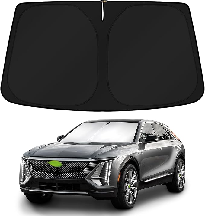 KUST Windshield Sun Shade for 2023-2024 2025 2026 Cadillac Lyriq Electric SUV Accessories Custom Fit Sunshade Sun Visor Protector Foldable Blocks UV Rays Keep Your Car Cooler