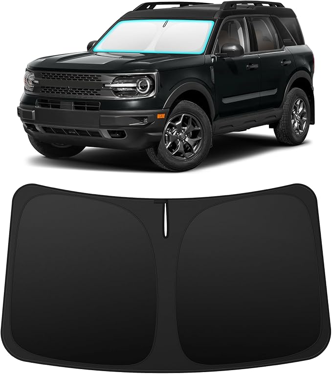 INSAUTO Custom Fit Windshield Sun Shade Accessories for Ford Bronco Sport 2021-2026 (Bronco Not Fit), Foldable Front Window Sunshade, UV & Heat Reflector, Keeps Interior Cool, Includes Storage Bag