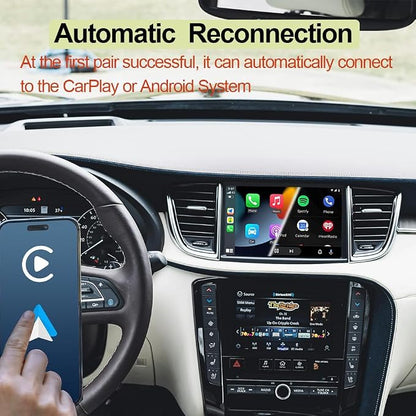 2026 Upgraded Wireless CarPlay & Android Auto Adapter: CarPlay Wireless Adapter for iPhone, Plug & Play 5G WiFi & USB Bluetooth 5.0 Dongle, Convert Wired to Wireless for Factory Cars 2015+