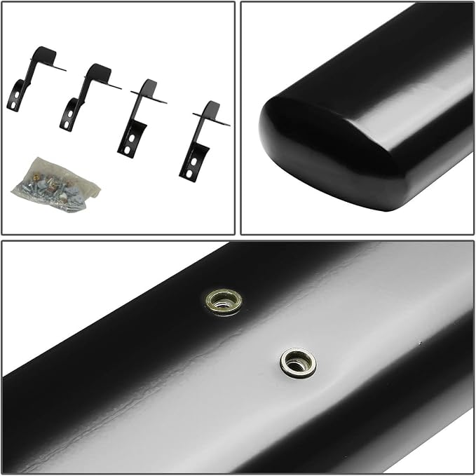 Auto Dynasty 5" Running Boards for Truck 1999-2016 Ford F250-550 Super Duty Extended Cab, Stainless Steel Nerf Bars, Black Powdercoated Non-Slip Side Steps