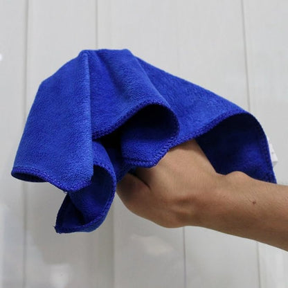 Microfiber Cleaning Cloths Car Wash Drying Towel Rags Home Essential Cleaner Cloth for Dusting Furniture Cleaning Window Dish Packs High Absorbent Lint Free (12"x12") Blue -12 Pack