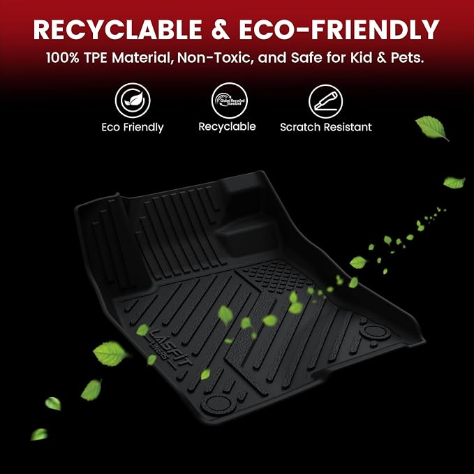LASFIT Floor Mats & Cargo Mat for Nissan Sentra 2022-2025, Custom Fit TPE All Weather Easy Clean Durable No-Curling Floor Liners for Sentra 2025 2024 2023 2022 Car Mats & Trunk Mat, Black