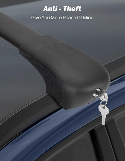 JOYTUTUS Lockable Roof Rack Cross Bars Compatible with Hyundai Palisade 2019-2025 SE SEL XRT Limited Calligraphy, Lockable Heavy Duty Aluminum Cargo Bar Roof Rails Carrier