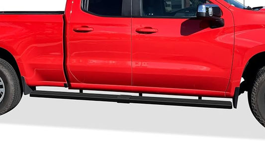 APS Side Steps Compatible with Chevy Silverado GMC Sierra 1500 2019-2026 Extended Cab 6.5ft Bed & 2500 3500 2020-2026 (Exclude 19 1500 LD)(Silverado 1500 LTD Sierra 1500 LD 2022) (5in Wheel to Wheel)