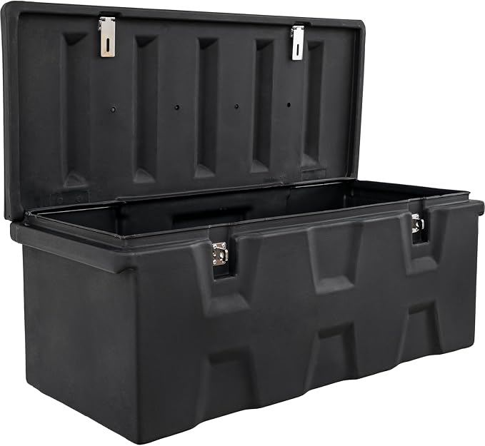 Buyers Products 1712240 Black Poly All-Purpose Storage Chest , 6.3 cu. ft, Made In The USA, Dent-Resistant Lockable Storage Box for Truck, Trailer, Dock, or Deck, High-Density Polyethylene