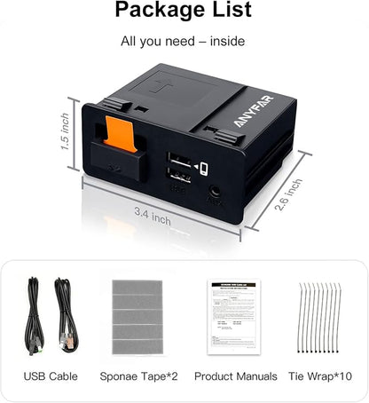 CarPlay & Android Auto Decoder Adapter Retrofit Kit Compatible with Mazda (2014-2021 Year) 2/3/6/CX-3/ CX-5/ CX-9/ MX-5, Supports USB Wired CarPlay&Android Auto/Voice Control/Navigation etc