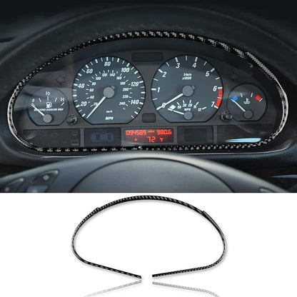 AIRSPEED for BMW E46 1998-2006 Speedometer Frame Cover Center Console Dashboard Tachometer Carbon Fiber Interior Trim Accessories, Black