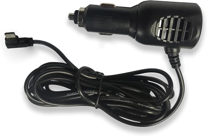 Car Charger Type-C Adapter for Dash cam, Replacement Vehicle Power Cable Cord