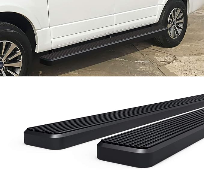 APS Running Boards 5 inches Matte Black Compatible with Ford Expedition 2003-2017 (Exclude EL Model) (Not Fit Funkmaster Flex Edition) Stainless Steel (Nerf Bars Side Steps Side Bars)