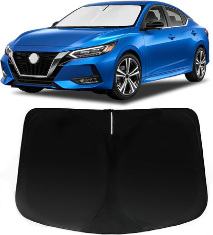Windshield Sun Shade for Nissan Sentra 2020 2021 2022 2023 2024 2025, Car Front Window Sunshade with 240T Sun Visor Protector Blocks UV Rays Heat Sun Shield Accessories