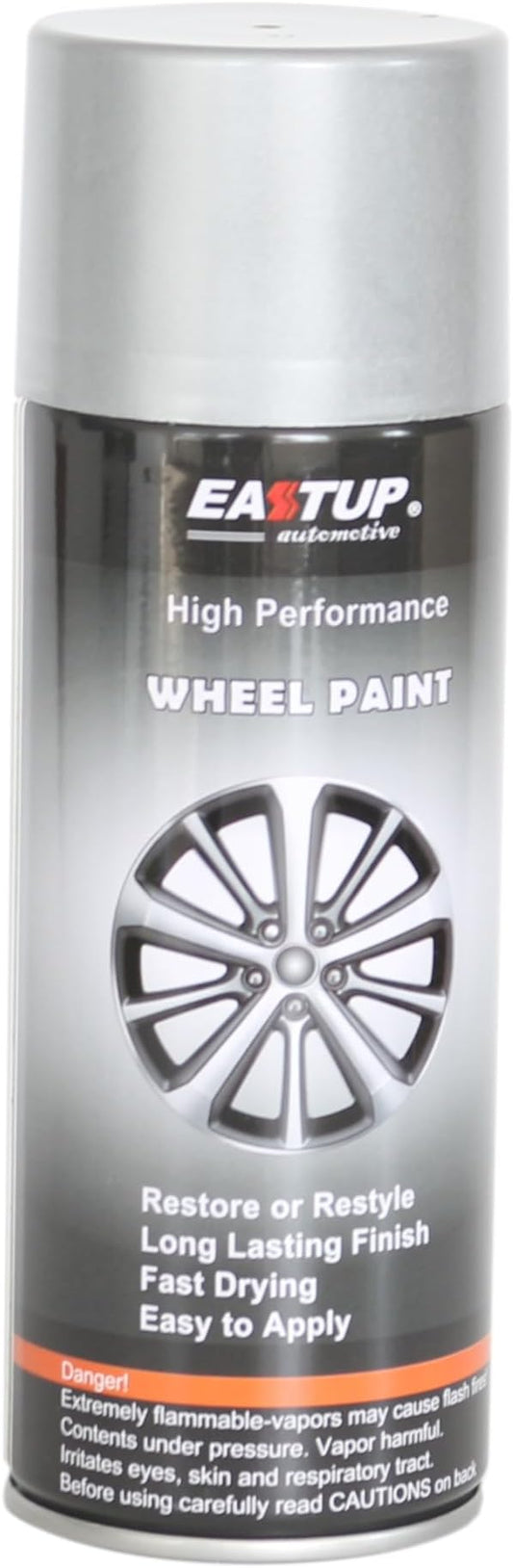 Premium Metallic Wheel Paint Gloss Silver- Brilliant Finish, High Durability, Fade-resistant, Quick Drying Rim Coating.