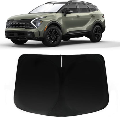 Windshield Sun Shade for 2026 2025 2024 2023 Kia Sportage NQ5 - Car Window Sun Visor & Heat Shield Accessories | 240T Sunshade Blocks Sun Rays Heat