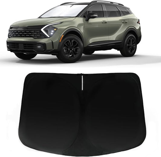 Windshield Sun Shade for 2026 2025 2024 2023 Kia Sportage NQ5 - Car Window Sun Visor & Heat Shield Accessories | 240T Sunshade Blocks Sun Rays Heat