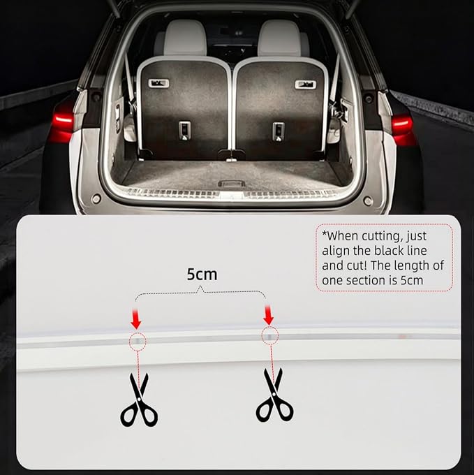 Newly Upgraded 157.48" SUV Trunk LED Light Strip, 6000K Dynamic Flowing Bright Cargo Area Lighting for Trunk Organizer/Mat Setup, Waterproof Interior Tailgate Lamp for SUV/MPV(White)