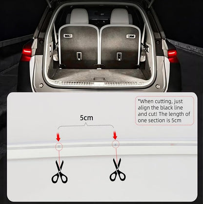 Newly Upgraded 157.48" SUV Trunk LED Light Strip, 6000K Dynamic Flowing Bright Cargo Area Lighting for Trunk Organizer/Mat Setup, Waterproof Interior Tailgate Lamp for SUV/MPV(White)