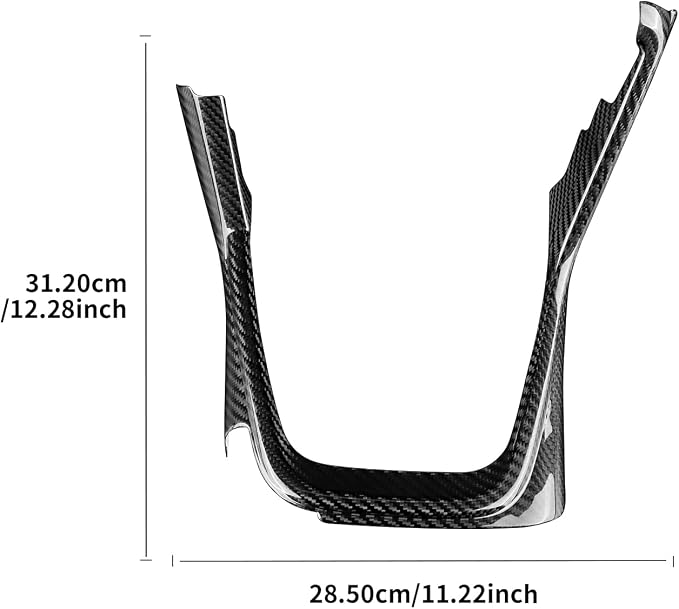 AIRSPEED Hard Carbon Fiber for Toyota GR86 Subaru BRZ 2021 2022 2023 2024 2025 Gear Shift Panel Outer Frame Cover Center Console Interior Trim Accessories, Black