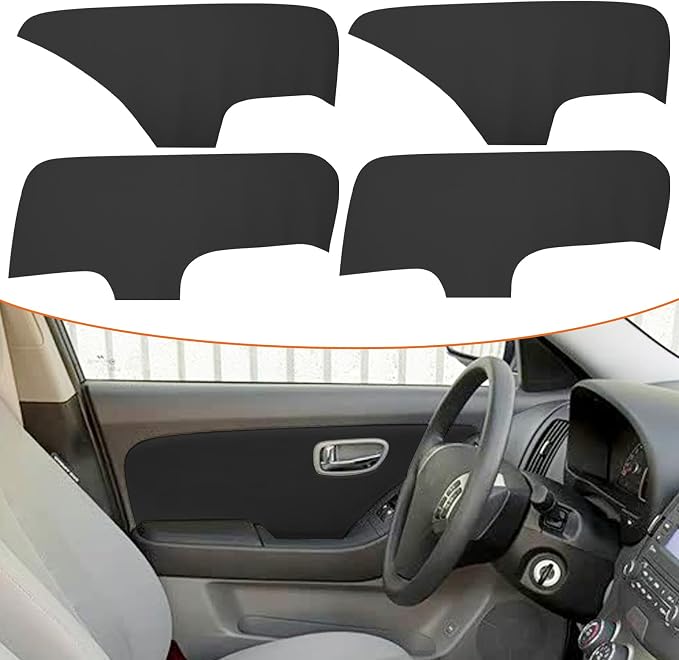RUIANTE 4pcs Door Panel Cover Trim Replacement Compatible for Elantra 2007-2010 Car Interior Accessories (Black)
