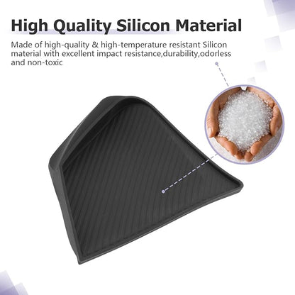 LUWU 2026 RX Dashboard Non-Slip Mat Compatible with 2023 2024 2025 2026 Lexus RX350/RX450/RX500 Accessories Silicone Protective Pad Liner Protective Pad Center Console Liner Mat Black