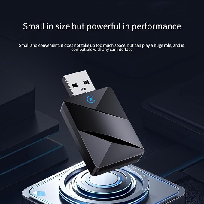 Wireless Carplay Adapter for Dodge Challenger Charger 2017-2023, Plug and Play Car Play Wireless Adapter, 2 in 1 CarPlay Accessories, Auto Reconnect