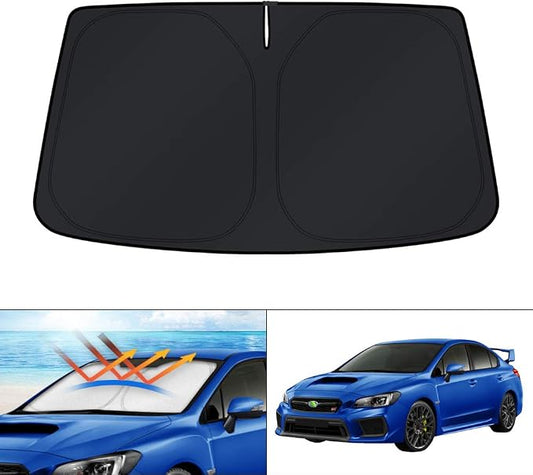 KUST Windshield Sun Shade for 2017-2023 Subaru Impreza WRX Sedan Impreza WRX Hatchback WRX STI Accessories Custom Fit Window Shade Sun Visor Protector Foldable Blocks UV Rays