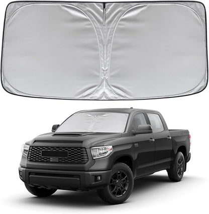 KAYZT Windshield Sun Shade for 2007-2021 Toyota Tundra Foldable Sunshade Front Window Custom Fit Car Accessories