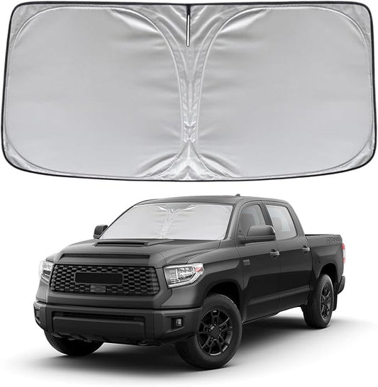 KAYZT Windshield Sun Shade for 2007-2021 Toyota Tundra Foldable Sunshade Front Window Custom Fit Car Accessories