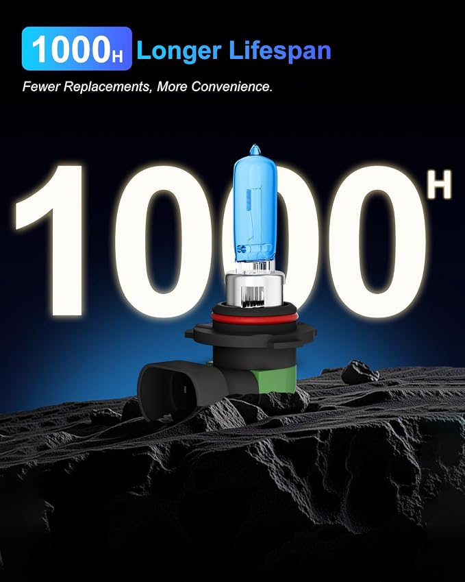 9005 Halogen Headlight Bulbs, Standard High Beam or Low Beam or Fog Light Bulb, DC 12V 55W 5000K,4000 Lumens,Head Light Bulbs for Car,High Brightness Headlight Bulb, Pack of 2
