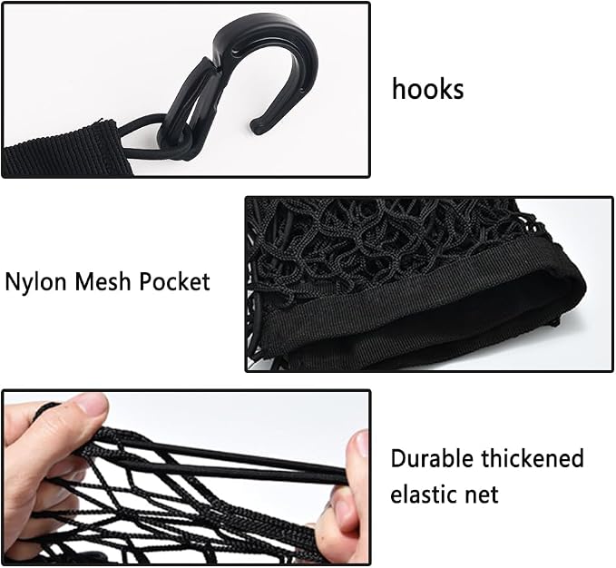 Cargo Net for SUV,Upgraded Highly Elastic Truck Cargo Net with Trunk Net Hooks - Stretch to 47.24" x31.48,Premium Truck Bed Netting for Cargo for Car Organizer and Storage (23.6"x15.7")