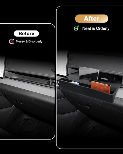 ECOZEN Passenger Side Organizer Tray For 2026 Toyota RAV4 - Silicone Center Console Organizer Co-Pilot Storage Tray With Pocket For RAV4 2026 Interior Accessories - Extra Storage Space