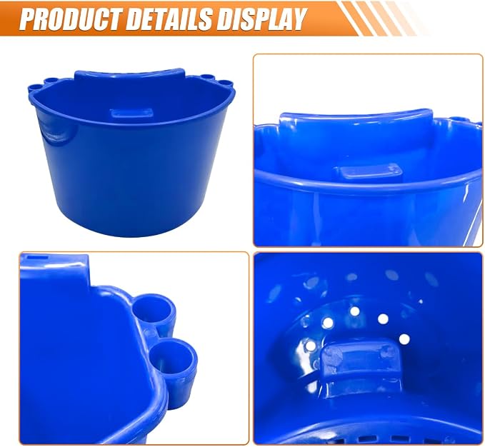 Craedli Car Detailing Bucket Organizer, Multipurpose Auto Hanging Cleaning Tool Organizer, Universal Portable Vehicle Washing Bucket Accessories for Car, Home, Garden, Camping (Blue)
