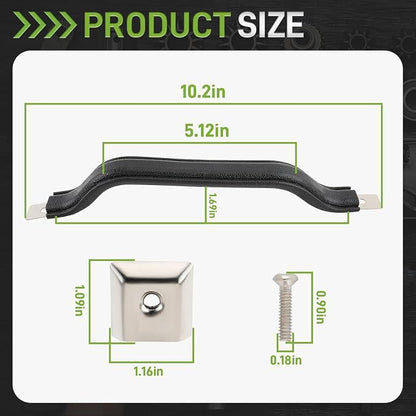 55009801K Front Interior Door Handle Pull Strap Kit | Compatible with Jeep Wrangler YJ 1987-1995 Black Left Driver and Right Passenger Side Pack of 2