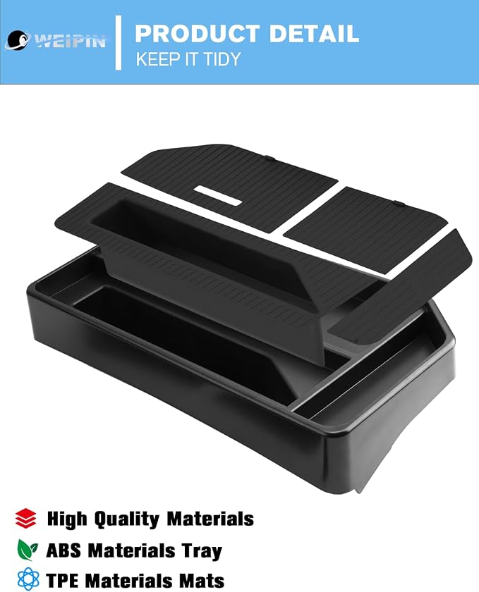 For Center Console Screen Organizer Tray ABS Materials Compatible with 2022–2026 Silverado&Sierra 1500/2024–2026 Silverado 2500HD/3500HD 13.4 Inch Center Console Screen Organizer