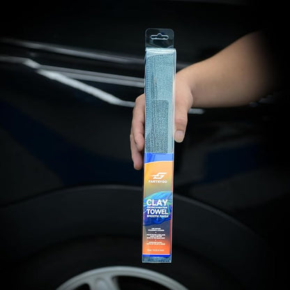 3 Pack Micro-Rib Clay Towel for Auto Detailing, Fine Grade Synthetic Decontamination Towel for Car Paint & Glass, Smooth Glide Surface Prep for Polishing, Wax & Ceramic Coating