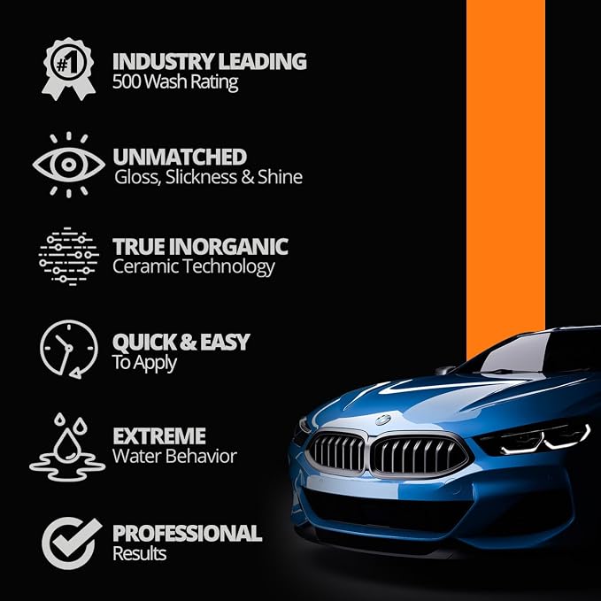 Cerakote® Professional Ceramic Paint Coating – High-Gloss Professional-Grade Paint Protection Kit, Ultra-Hydrophobic, UV & Chemical Resistant, 5-Year Ceramic Paint Coating, (2) 30ml Bottles