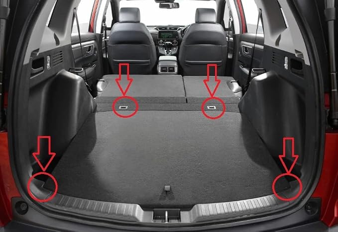 Rear Trunk Organizer Cargo Net for Honda CR-V 2017-2026 – Floor Style Cargo Net for SUV–Premium Mesh Elastic Car Trunk Organizer Vehicle Carrier Storage – Compatible with CR-V