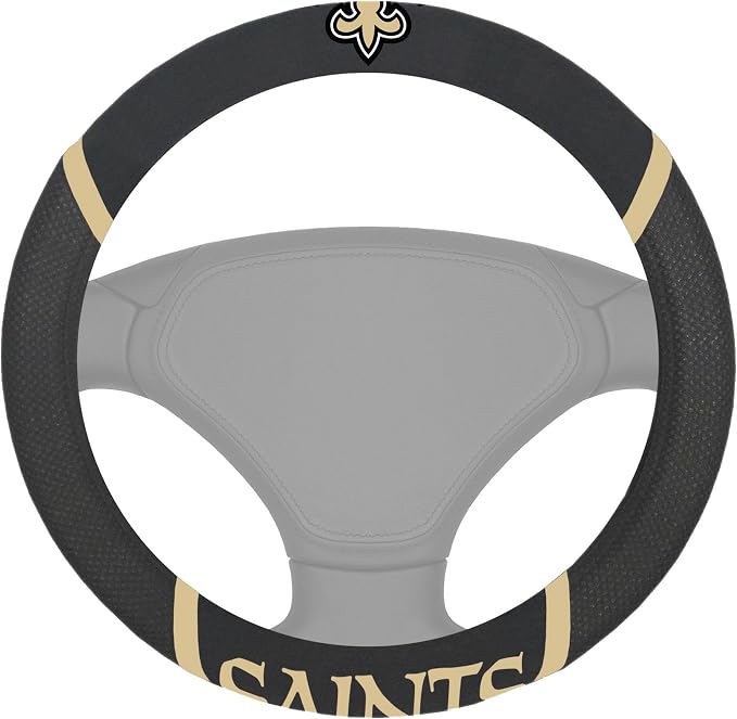 FANMATS NFL Unisex-Adult Embroidered Steering Wheel Cover