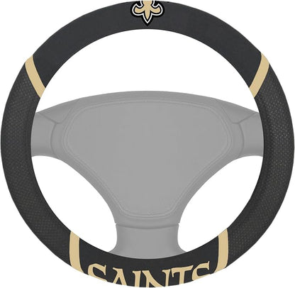 FANMATS NFL Unisex-Adult Embroidered Steering Wheel Cover