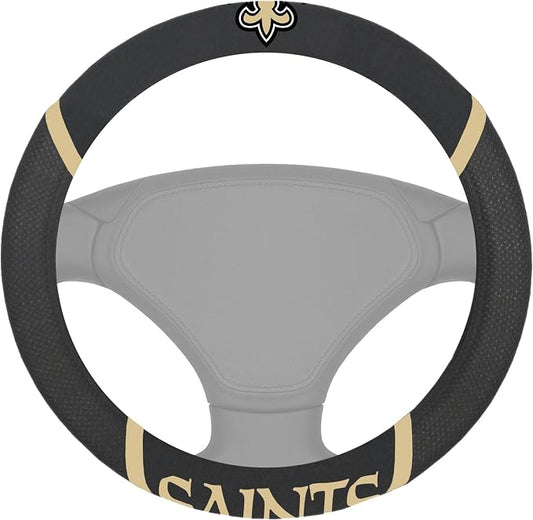 FANMATS NFL Unisex-Adult Embroidered Steering Wheel Cover