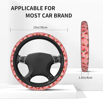 Watermelon Steering Wheel Covers Non Slip Neoprene Universal 15 Inch Steering Wheel Protector Car Cover for Men Women