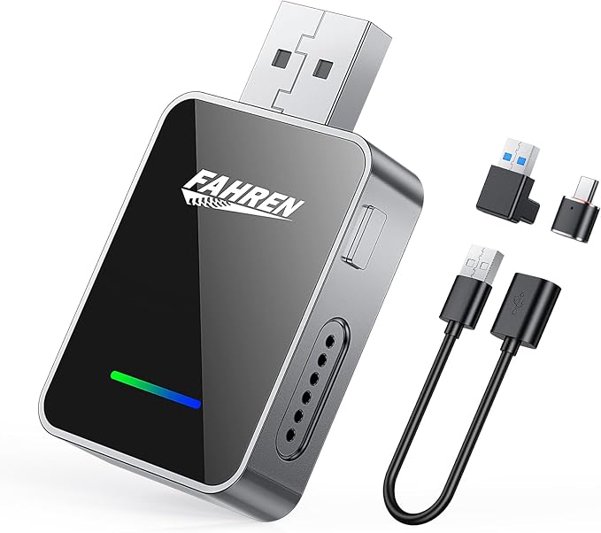 2026 Wireless CarPlay Adapter for Car, Plug & Play Auto-Link for iPhone & Android, Enhanced Stability for iOS 12+ & Android 11+ Systems
